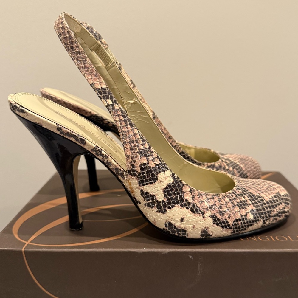 🌳 Enzo Angiolini Easerious Slingback natural reptile print